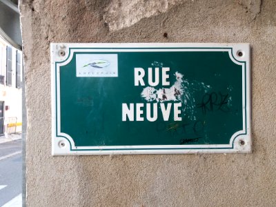 Amplepuis - Rue Neuve - Plaque