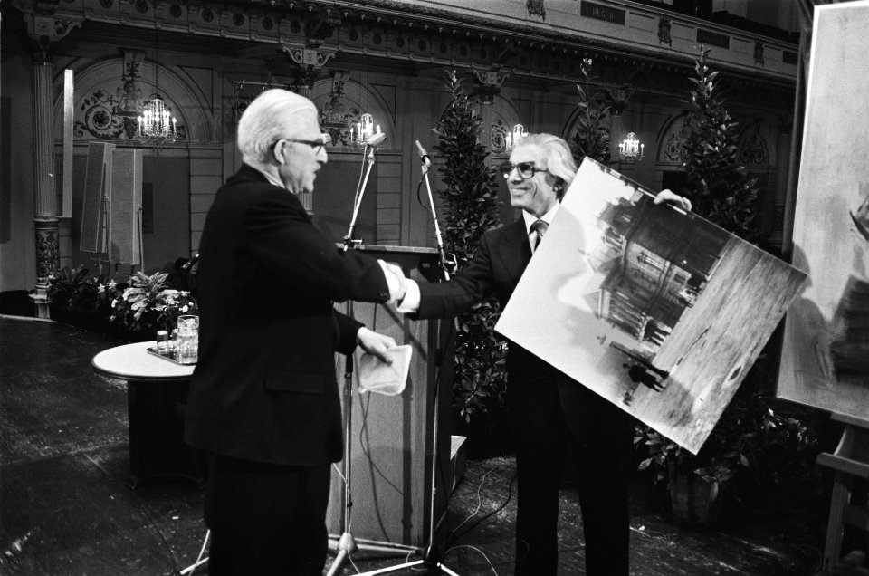 Amsterdams Concertgebouw bestaat 90 jaar burgemeester Polak en Haitink, Bestanddeelnr 929-6664