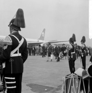 Amsterdamse delegatie terug uit Amerika, de Amsterdamse politiekapel was aanwezi, Bestanddeelnr 916-3539