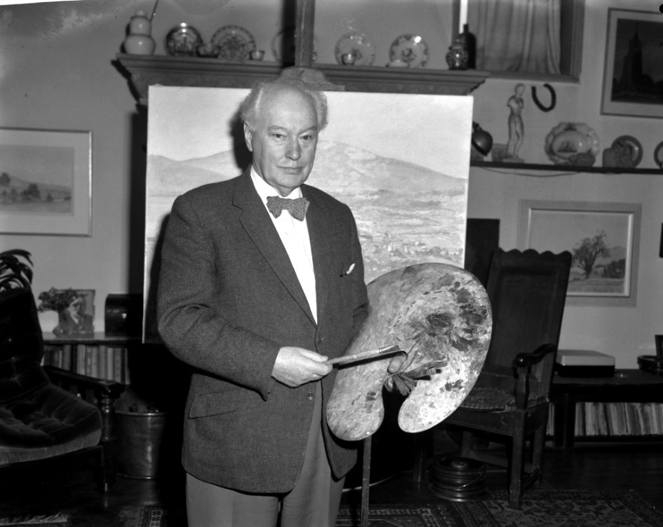 Amsterdamse kunstschilder Ton Meyer 70 jaar, Bestanddeelnr 913-6313