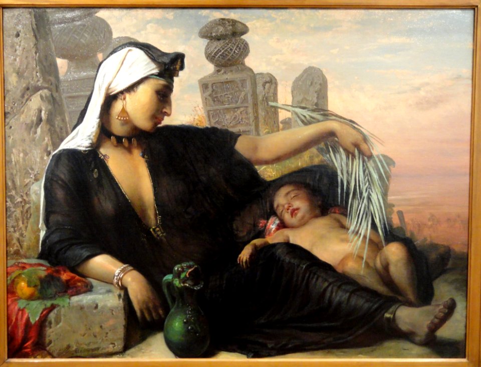 An Egyptian Fellah Woman with her Baby, by Elisabeth Jerichau Baumann - Statens Museum for Kunst - DSC08210
