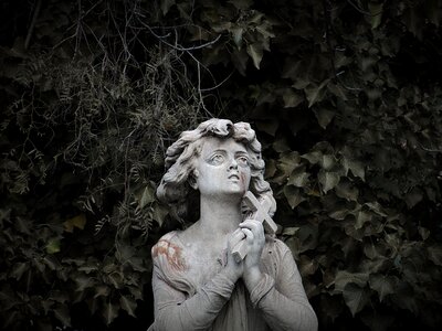 Melancholy pain cemetery
