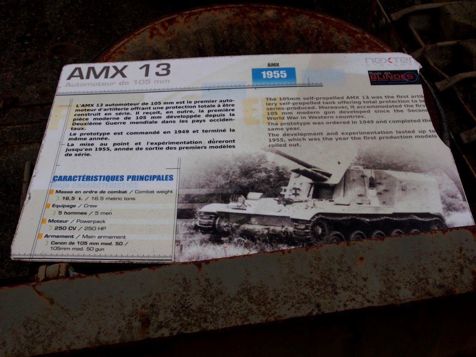 AMX-105B Mk62 Automoteur de 105mm,, Musée des Blindés, France, pic-1