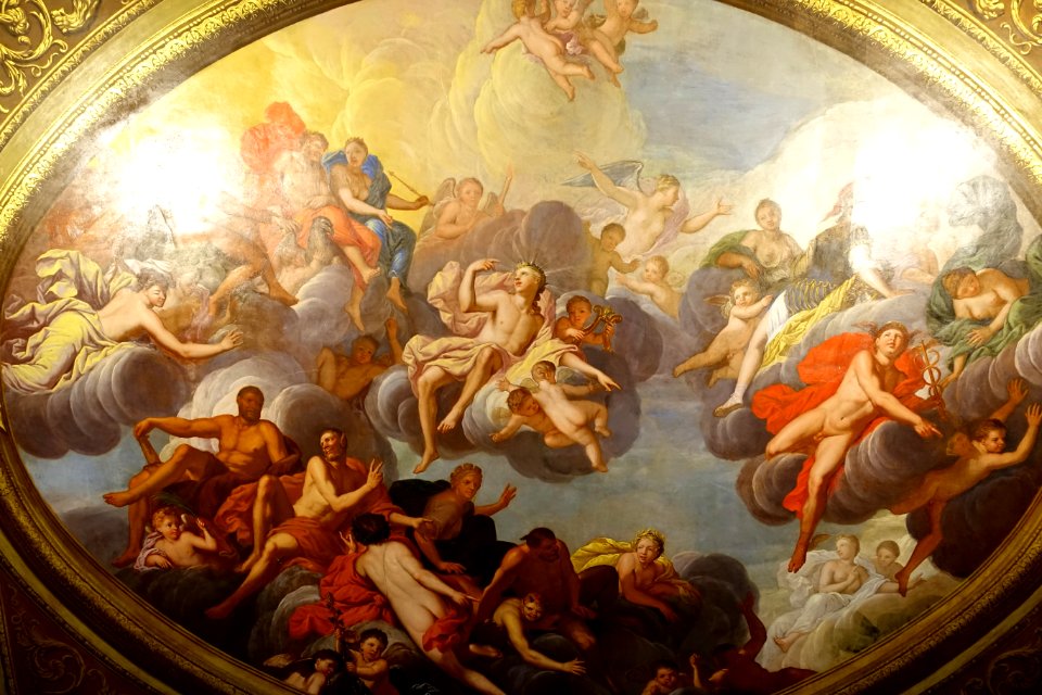 An Assembly of the Gods, by Louis Laguerre, c. 1688-1693 - State Drawing Room, Chatsworth House - Derbyshire, England - DSC03183