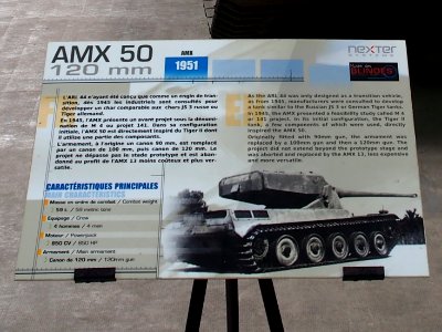 AMX 50 sign in the Musée des Blindés, France