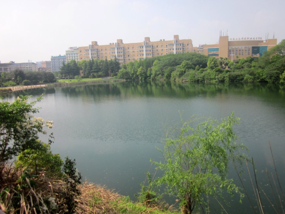 An artificial lake in Hunan Mass Media Vocational and Technical College2