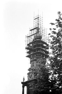 Amsterdamse toren in de steigers, toren van de Nieuwe Kerk, Bestanddeelnr 911-2674