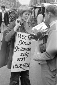 Amsterdam Actiecomite Gezondheidszorg demonstreert tegen personeelsstop in zieke, Bestanddeelnr 927-3514