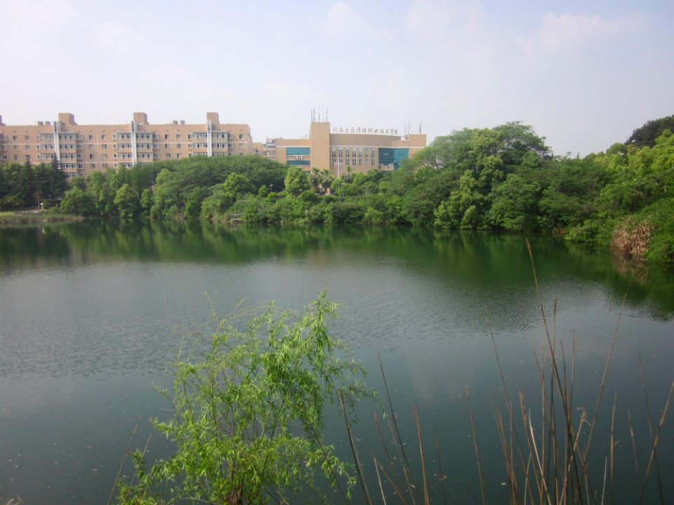 An artificial lake in Hunan Mass Media Vocational and Technical College1