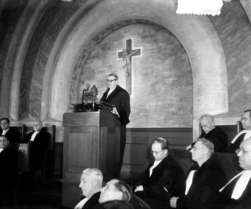 Amtsaanvaarding Professor dr. W.J.M.A. Asselbergs van de Rooms-Katholieke Univer, Bestanddeelnr 905-5098