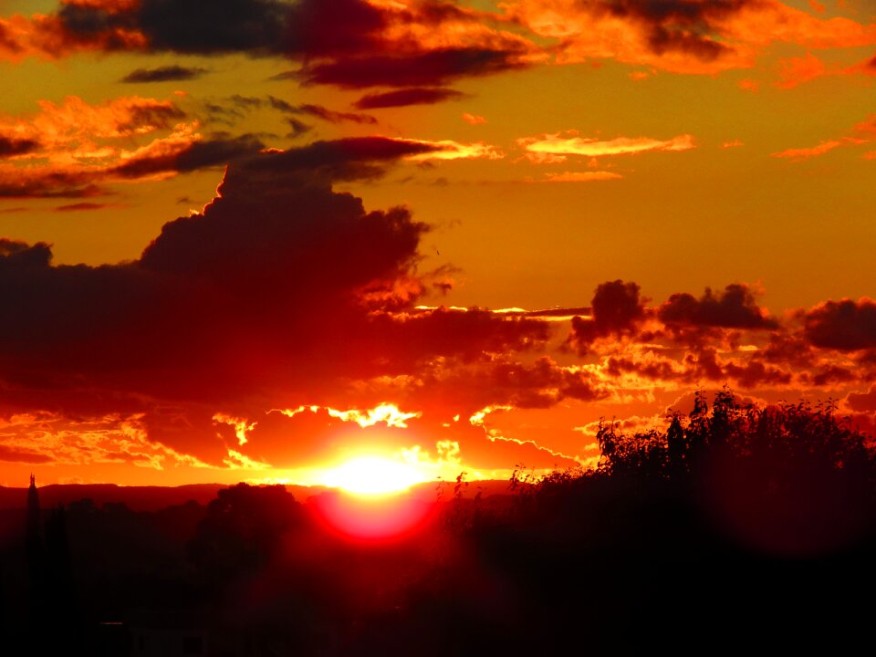 Landscape sunset orange sunset