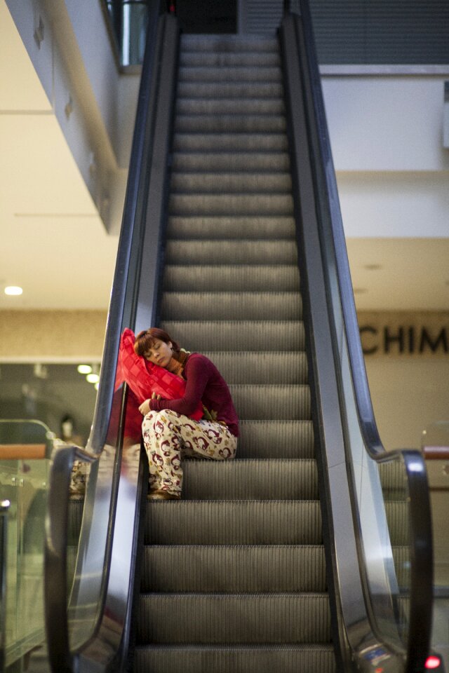 Sleepwalking person beauty model