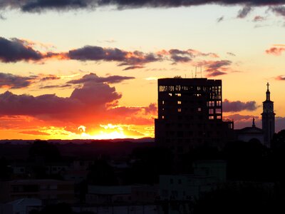 Church by sunsets building photo