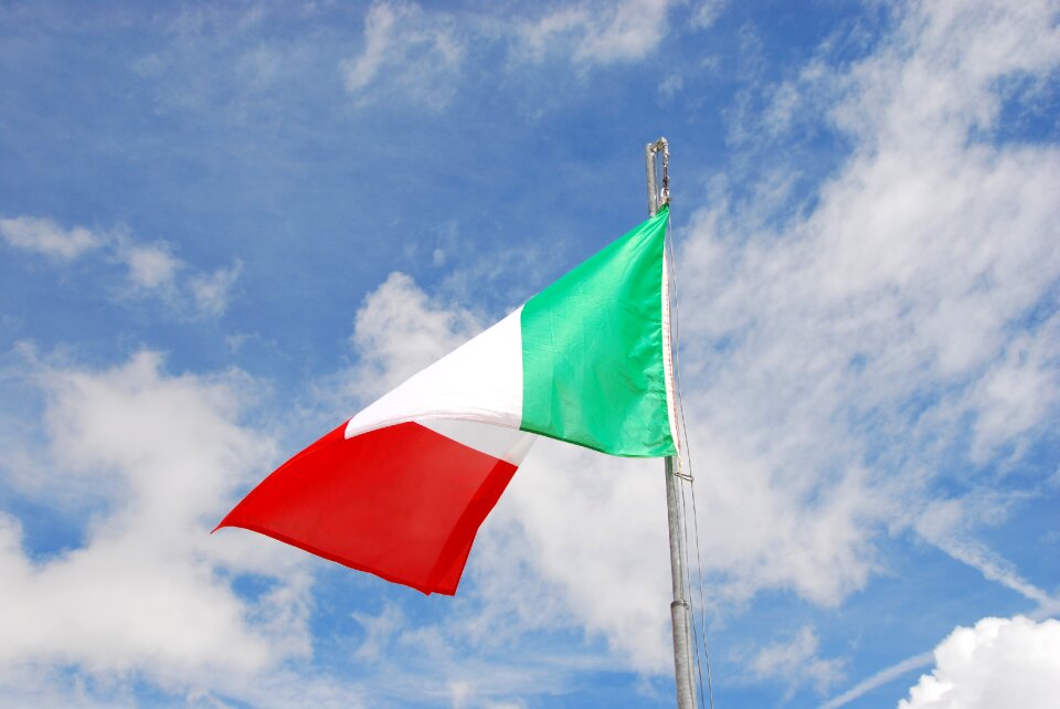 Blue italy tricolor