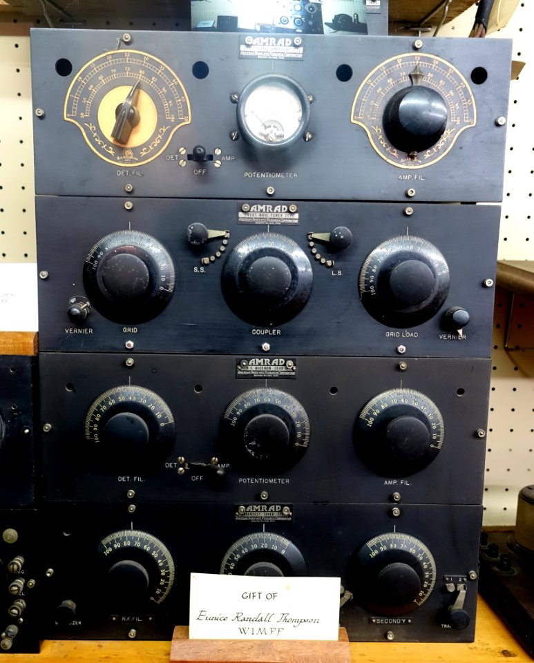 Amrad Det. 2 State Amplifier 2634, Short Wave Tuner 2596, R.F. Receiver 3500, and Broadcast Tuner - New England Wireless & Steam Museum - East Greenwich, RI - DSC06722