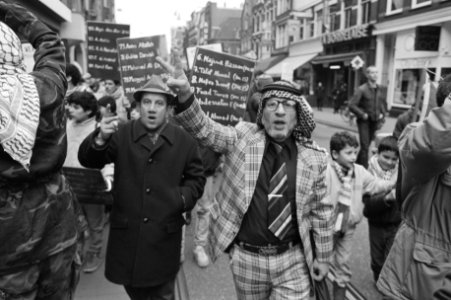 Amsterdam, Palestijnse organisaties demonstreren tegen Israelisch optreden in be, Bestanddeelnr 934-1983