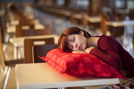 Sleepwalking person beauty model