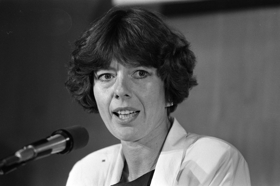 Amsterdam, partijraad PvdA partijvoorzitter Marjanne Sint tijdens slotrede, kop, Bestanddeelnr 934-0161