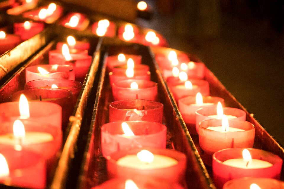 Gothic candles fire