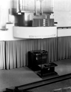 Amsterdam, Lutherkapel aan de Gerrit van der Veenstraat. Interieur met zicht op , Bestanddeelnr 252-0319