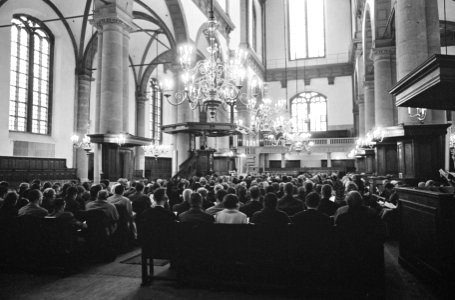 Amsterdam. Interieur van de Westerkerk tijdens een kerkdienst, Bestanddeelnr 919-7036