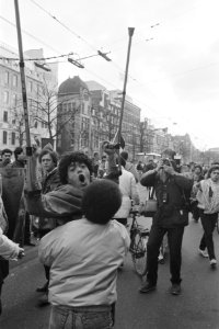 Amsterdam, Palestijnse organisaties demonstreren tegen Israelisch optreden in be, Bestanddeelnr 934-1981