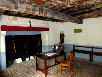 Amettes (Pas-de-Calais, Fr) maison natale Saint Benoît Fabre,salle-cuisine