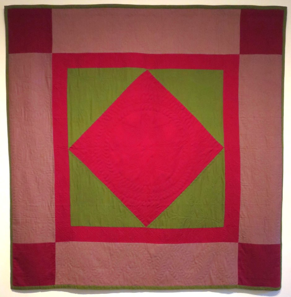 Amish diamond in the square quilt, c. 1910, Honolulu Museum of Art 4343.1