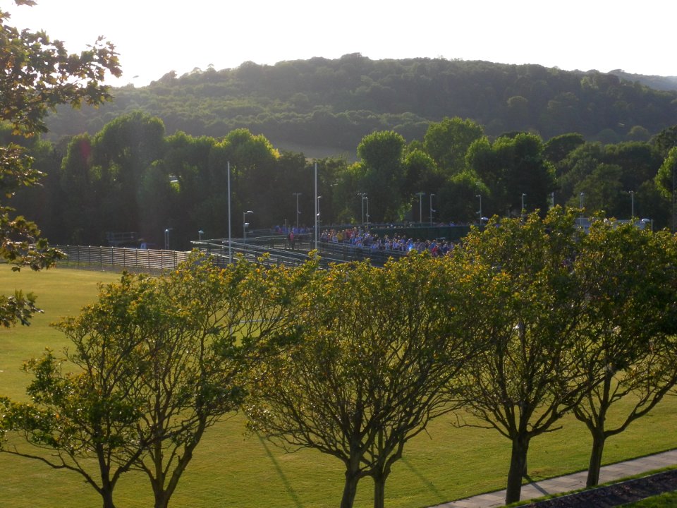 American Express Community Stadium, Falmer (August 2011) (Footbridge from Falmer Station)