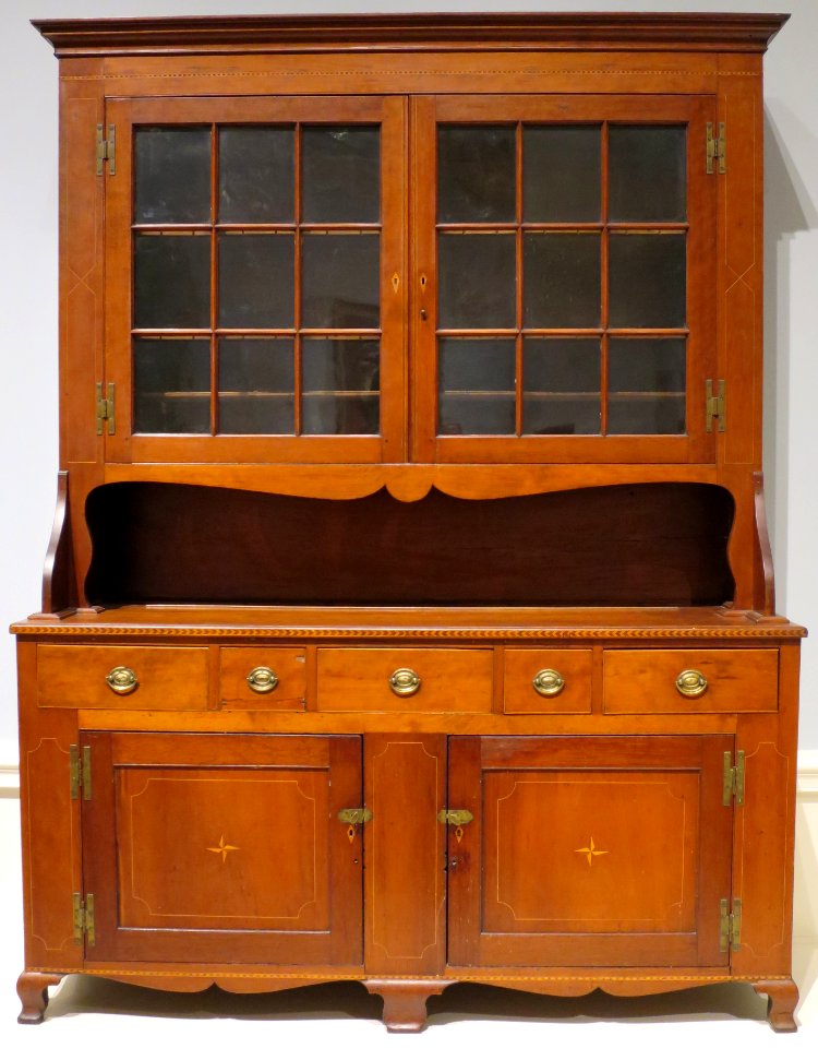 American cupboard, c. 1790-1820, cherry and butternut, Dayton Art Institute