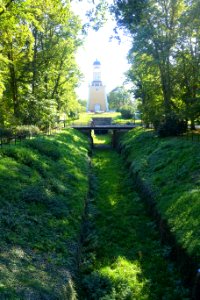 Amiralitetsklockstapeln with channel in the Admiralty Park - Karlskrona, Sweden - DSC08349