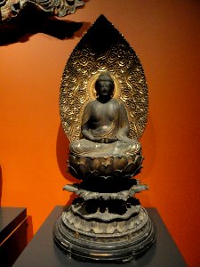 Amida Buddha, view 1, Japan, 17th century AD, wood with gilding - San Diego Museum of Art - DSC06505 photo