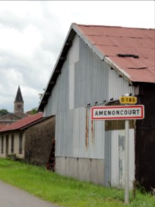 Amenoncourt (M-et-M) city limit sign