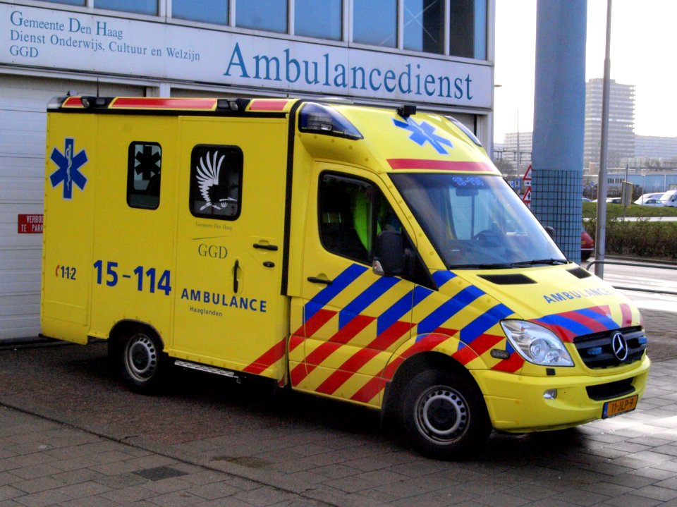 Ambulance Haaglanden unit 15-114, Mercedes at Delft, The Netherlands pic1