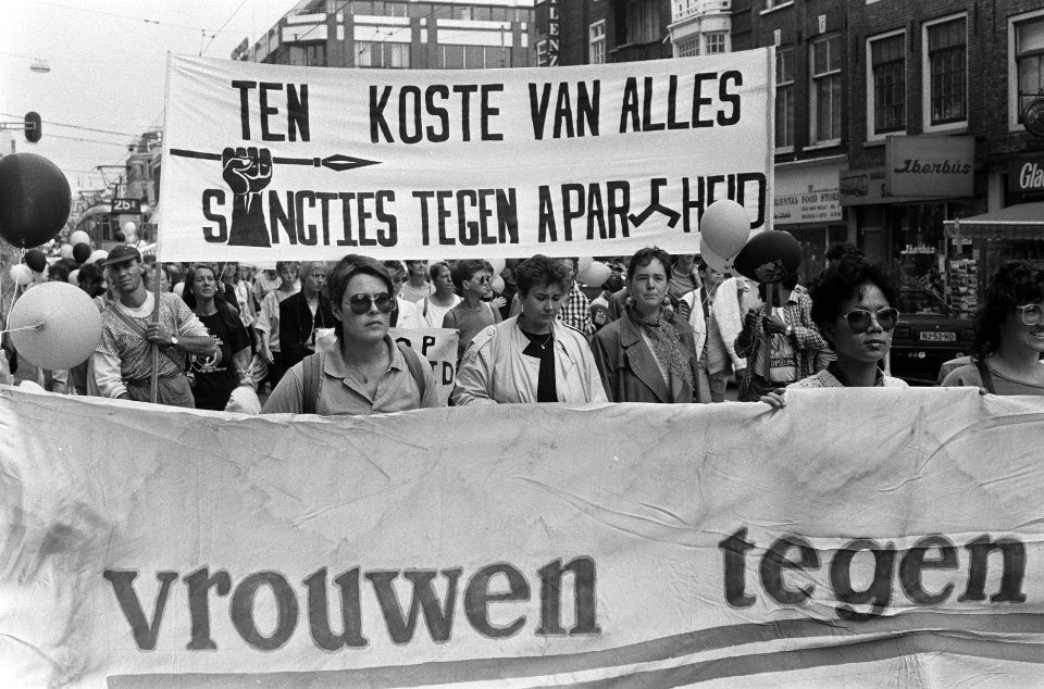 Amsterdam solidariteitsdemonstratie met Zuid-Afrikaanse vrouwen, Bestanddeelnr 933-7250