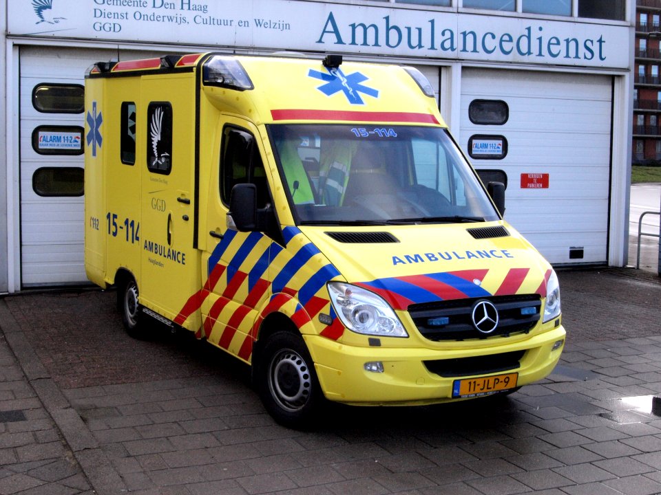 Ambulance Haaglanden unit 15-114, Mercedes at Delft, The Netherlands pic2