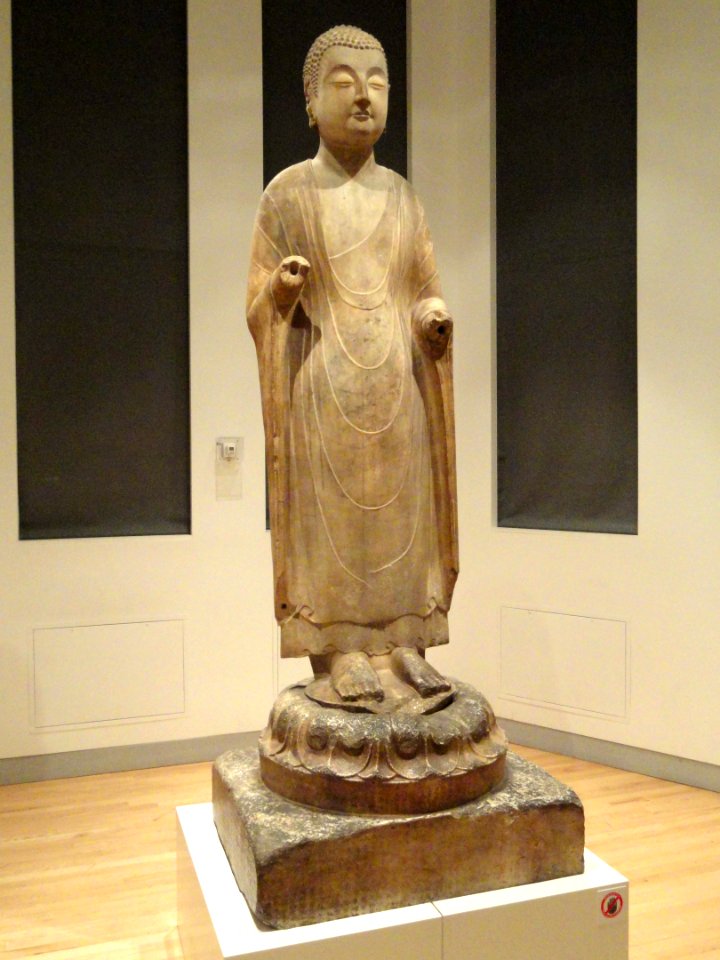 Amitabha Buddha, Pingdingzhou, Shanxi Province, China, Northern Qi or Sui Dynasty, c. 575-590 AD, marble - Royal Ontario Museum - DSC09819