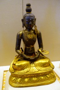 Amitayus Buddha, Tibet, 1644-1911 AD, gilt copper - Sichuan Provincial Museum - Chengdu, China - DSC04341