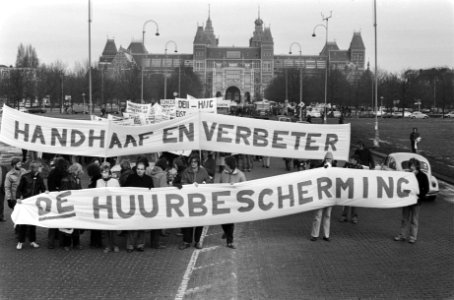 Amsterdam landelijke demonstratie voor behoud en verbetering huurbescherming ov, Bestanddeelnr 930-1156