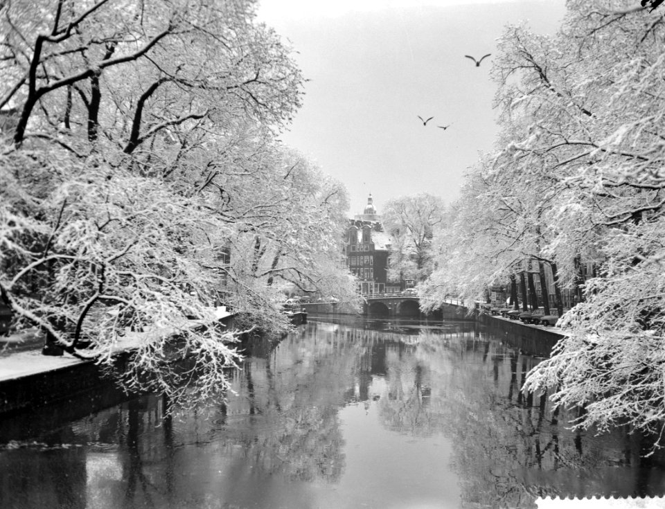 Amsterdamse grachten in de sneeuw, Bestanddeelnr 909-3876
