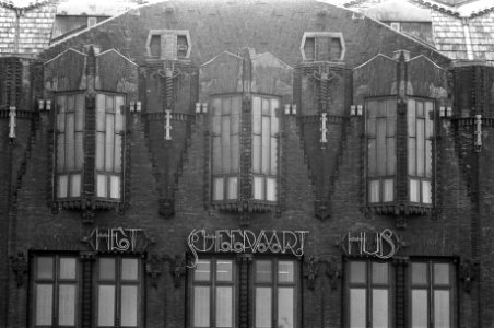Amsterdam ornamenten van Hildo Krop op Scheepvaarthuis, Bestanddeelnr 928-1986