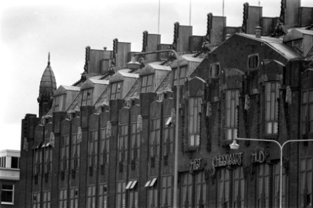 Amsterdam ornamenten van Hildo Krop op Scheepvaarthuis, Bestanddeelnr 928-1985