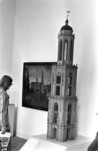 Amsterdam Tentoonstelling Amsterdam die Grote Stad schaalmodel voor een toren , Bestanddeelnr 926-3066