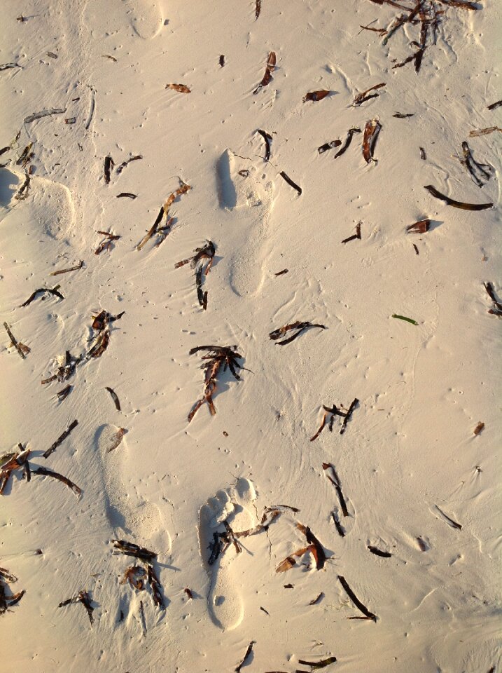Sand fingerprints holiday