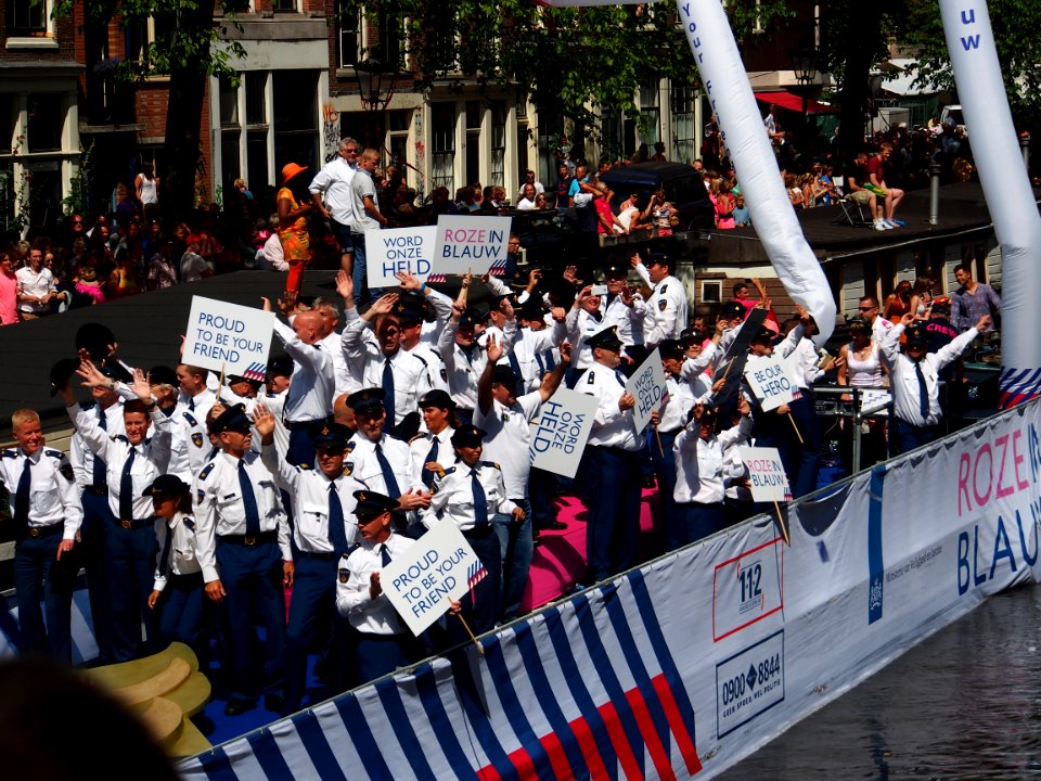Amsterdam Gay Pride 2013 boat no9 Police pic6