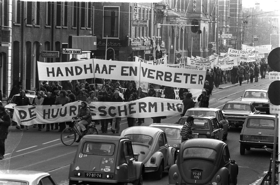 Amsterdam landelijke demonstratie voor behoud en verbetering huurbescherming ov, Bestanddeelnr 930-1158