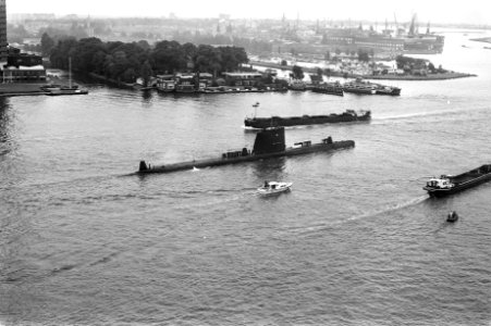 Amerikaans vlootbezoek aan Amsterdam, onderzeeboot Trumpetfish, Bestanddeelnr 925-9170