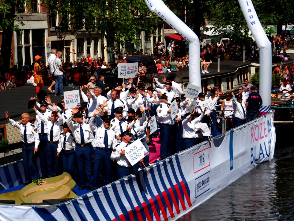 Amsterdam Gay Pride 2013 boat no9 Police pic5