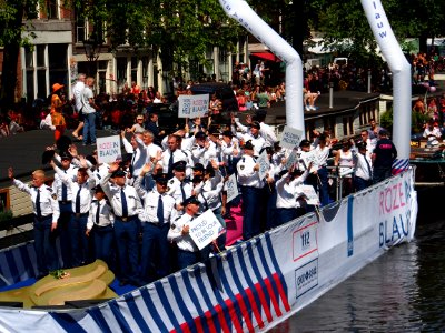 Amsterdam Gay Pride 2013 boat no9 Police pic5