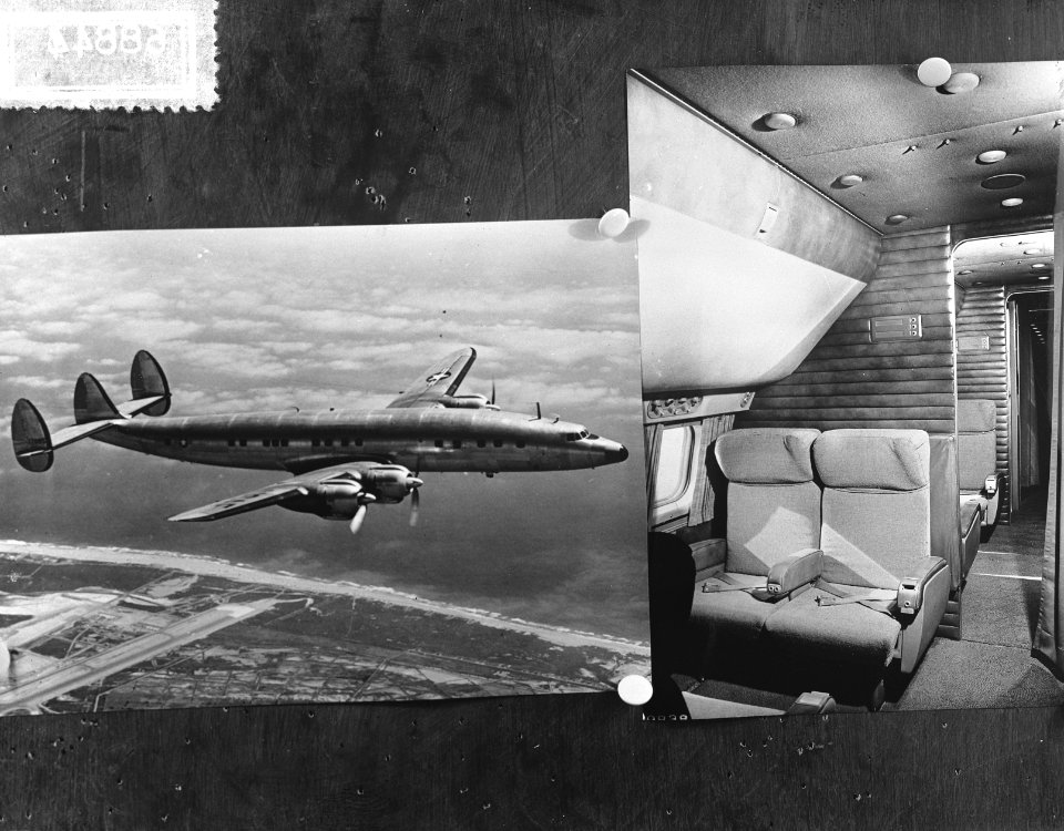 Amerikaanse Super Constellation van Eisenhower in vlucht, Bestanddeelnr 906-8844